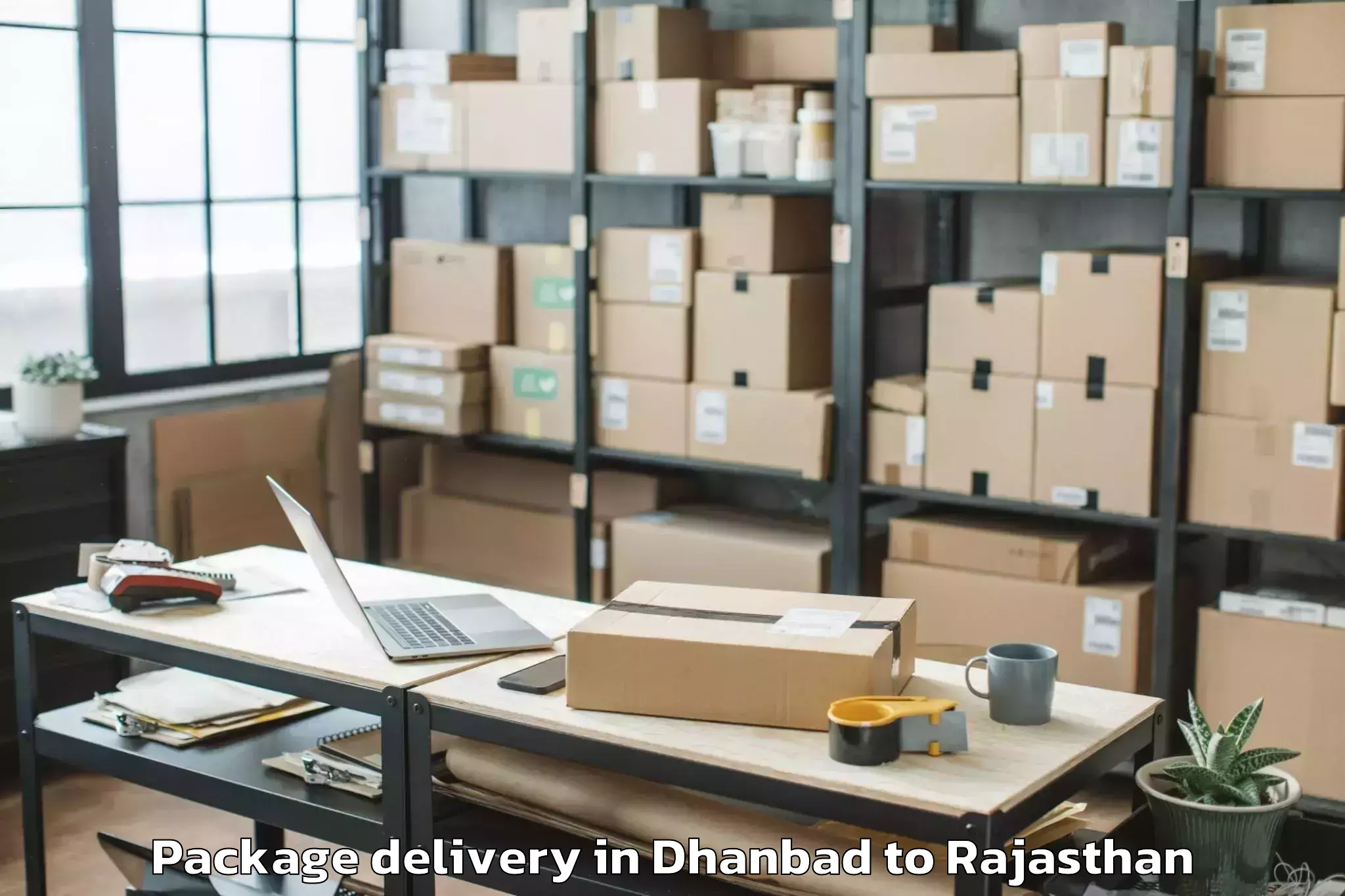 Easy Dhanbad to Madanganj Kishangarh Package Delivery Booking